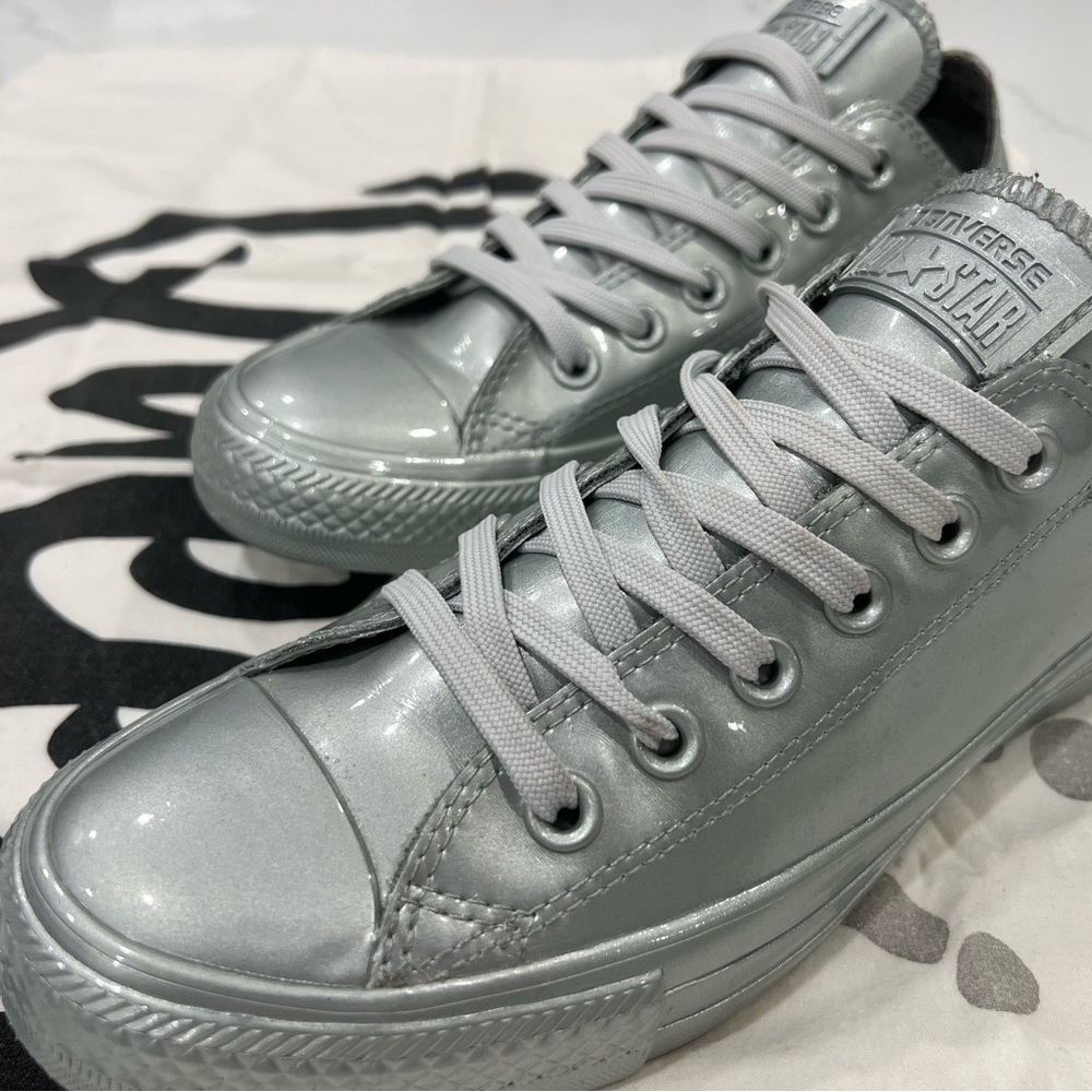 Converse silver sneakers
